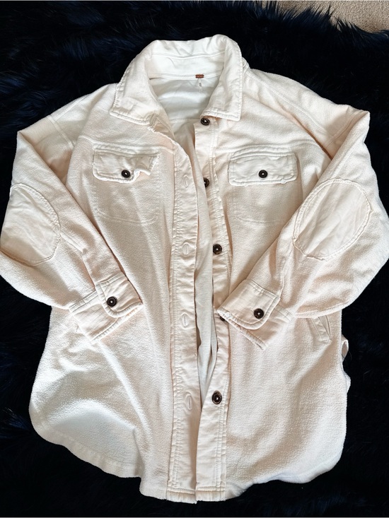Free People Jackets & Blazers - Free People Soft Cream Button-Front sweater Jacket